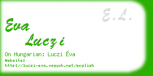 eva luczi business card